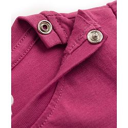 Babyhug Disney Single Jersey Knit Full Sleeves T-Shirt & Pyjama Night Suit with Minnie Mouse Graphic - Dark Pink