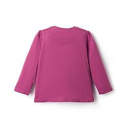 Babyhug Disney Single Jersey Knit Full Sleeves T-Shirt & Pyjama Night Suit with Minnie Mouse Graphic - Dark Pink