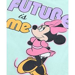 Babyhug Disney Single Jersey Knit Full Sleeves Minnie Mouse & Star Printed T-Shirt & Pajama Night Suit -  Sky