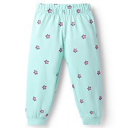 Babyhug Disney Single Jersey Knit Full Sleeves Minnie Mouse & Star Printed T-Shirt & Pajama Night Suit -  Sky