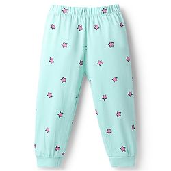 Babyhug Disney Single Jersey Knit Full Sleeves Minnie Mouse & Star Printed T-Shirt & Pajama Night Suit -  Sky