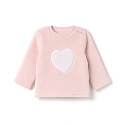 Babyhug Fur Woven Full Length Winter Wear Suit With Heart Patch - Pink