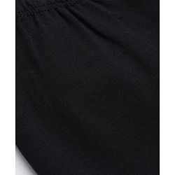 Babyhug Cotton Elastane Knit Full Length Leggings with Stars Print in Black