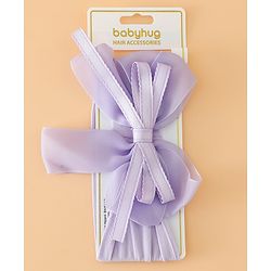 Babyhug Headbands Free Size with Bow Applique - Purple