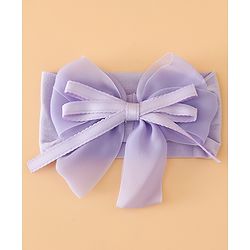 Babyhug Headbands Free Size with Bow Applique - Purple