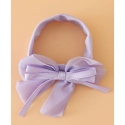 Babyhug Headbands Free Size with Bow Applique - Purple