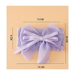 Babyhug Headbands Free Size with Bow Applique - Purple