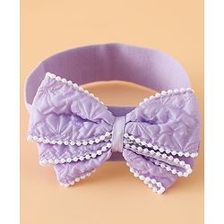 Babyhug Headbands Free Size With Bow & Floral Applique Pack Of 2 - Pink & Blue