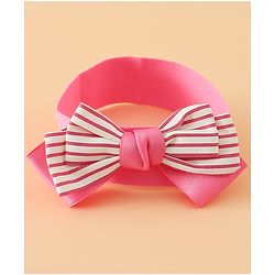 Babyhug Headbands Free Size With Bow & Floral Applique Pack Of 2 - Black & Khaki
