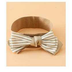 Babyhug Headbands Free Size With Bow & Floral Applique Pack Of 2 - Black & Khaki