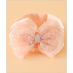 Babyhug Headbands Free Size With Bow & Floral Applique Pack Of 2 - Yellow & Pink