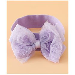 Babyhug Headbands Free Size With Bow & Floral Applique Pack Of 2 - Yellow & Pink