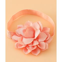 Babyhug Headbands Free Size With Bow & Floral Applique Pack Of 2 - Yellow & Pink