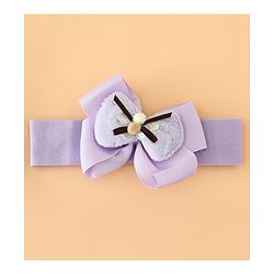 Babyhug Headbands Free Size With Bow & Floral Applique Pack Of 2 - Pink & Purple