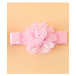 Babyhug Headbands Free Size With Bow & Floral Applique Pack Of 2 - Pink & Purple