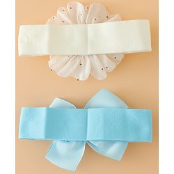 Babyhug Headbands Free Size With Bow & Floral Applique Pack Of 2 - Pink & Purple