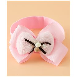 Babyhug Headbands Free Size With Bow & Floral Applique Pack Of 2 - Pink & Purple