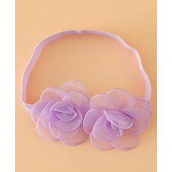 Babyhug Headbands Free Size With Floral Applique Pack Of 2 - White & Red