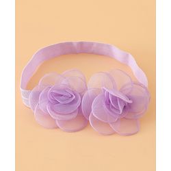 Babyhug Headbands Free Size With Floral Applique Pack Of 2 - White & Red