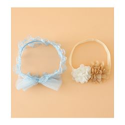 Babyhug Headbands Free Size With Bow & Floral Applique Pack Of 2 - Pink & White