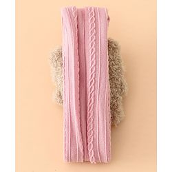 Babyhug Headband Free Size with Embroiderd Bear Applique - Pink