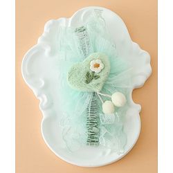 Babyhug Headband With Floral Applique - Green
