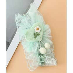 Babyhug Headband With Floral Applique - Green