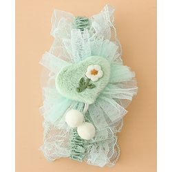 Babyhug Headband With Floral Applique - Green