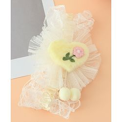 Babyhug Headband With Floral Applique - Green