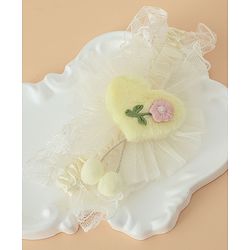 Babyhug Headband With Floral Applique - Green