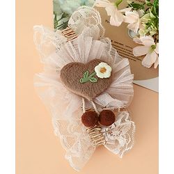 Babyhug Headband With Floral Applique - Green