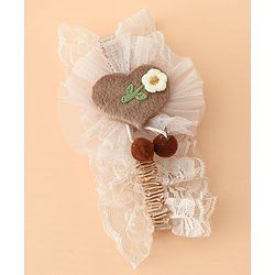 Babyhug Headband With Floral Applique - Green