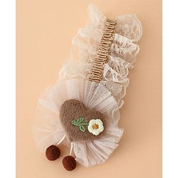 Babyhug Headband With Floral Applique - Green
