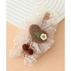 Babyhug Headband With Floral Applique - Green