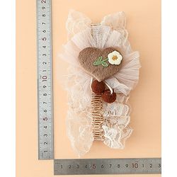 Babyhug Headband With Floral Applique - Green