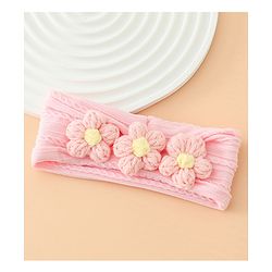 Babyhug Floral Embellished Stretchable Headband - Pink