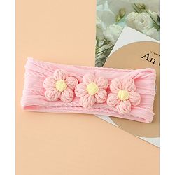 Babyhug Floral Embellished Stretchable Headband - Pink