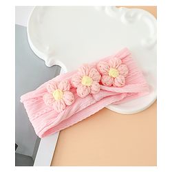 Babyhug Floral Embellished Stretchable Headband - Pink