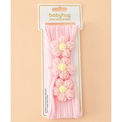 Babyhug Floral Embellished Stretchable Headband - Pink