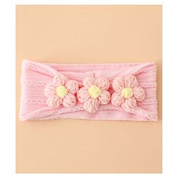 Babyhug Floral Embellished Stretchable Headband - Pink