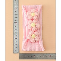Babyhug Floral Embellished Stretchable Headband - Pink