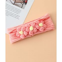 Babyhug Floral Embellished Stretchable Headband - Pink