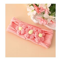 Babyhug Floral Embellished Stretchable Headband - Pink