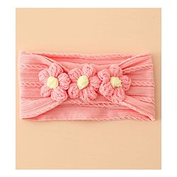 Babyhug Floral Embellished Stretchable Headband - Pink