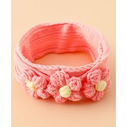 Babyhug Floral Embellished Stretchable Headband - Pink