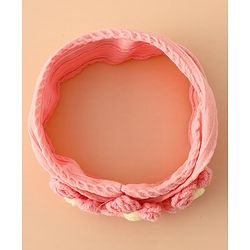 Babyhug Floral Embellished Stretchable Headband - Pink