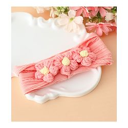 Babyhug Floral Embellished Stretchable Headband - Pink