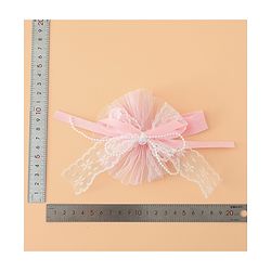 Babyhug Headband With Lace Bow Detailing & Pearl Applique Free Size - Pink