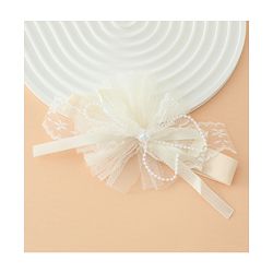 Babyhug Headband With Lace Bow Detailing & Pearl Applique Free Size - Pink