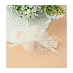 Babyhug Headband With Lace Bow Detailing & Pearl Applique Free Size - Pink